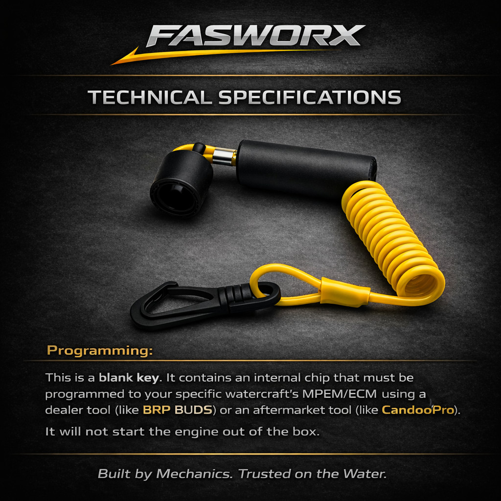 Sea-Doo DESS Ignition Key Floating Lanyard 278002199 515-177-057 GTI GTX RXP RXT