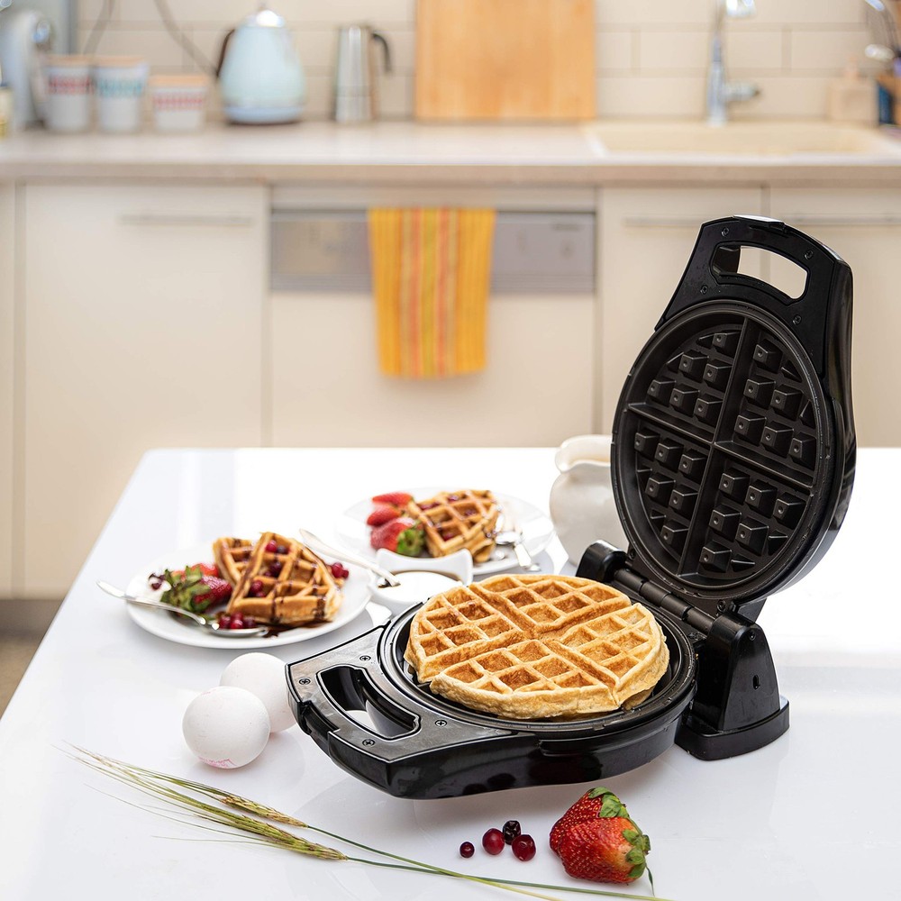 Belgian Waffle Maker, Electric Flip Waffle Machine with Adjustable Temperatur...