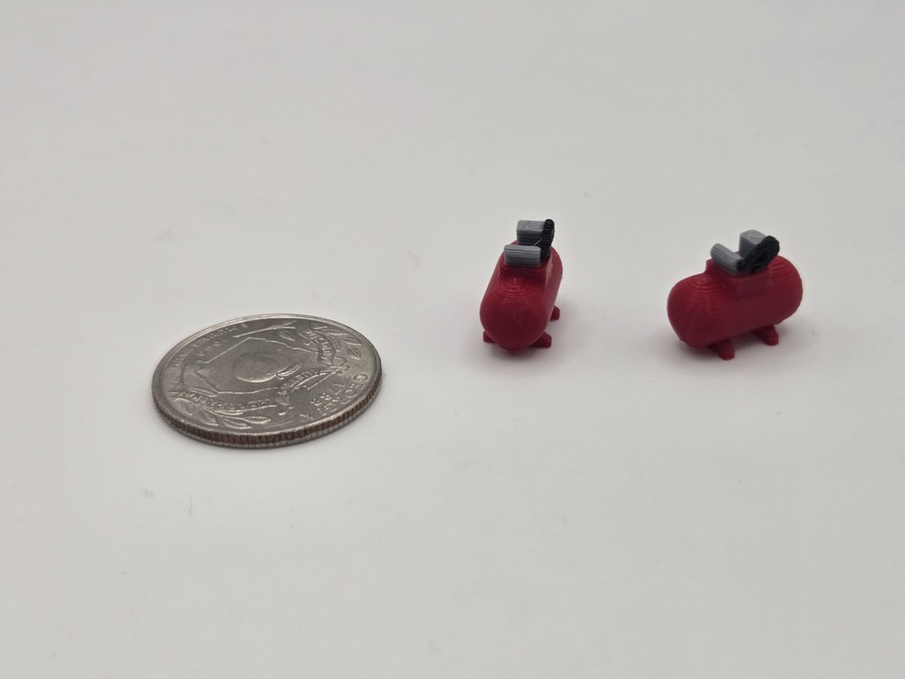 1/64 Scale Small Shop Compressor *2 Pack* in Red