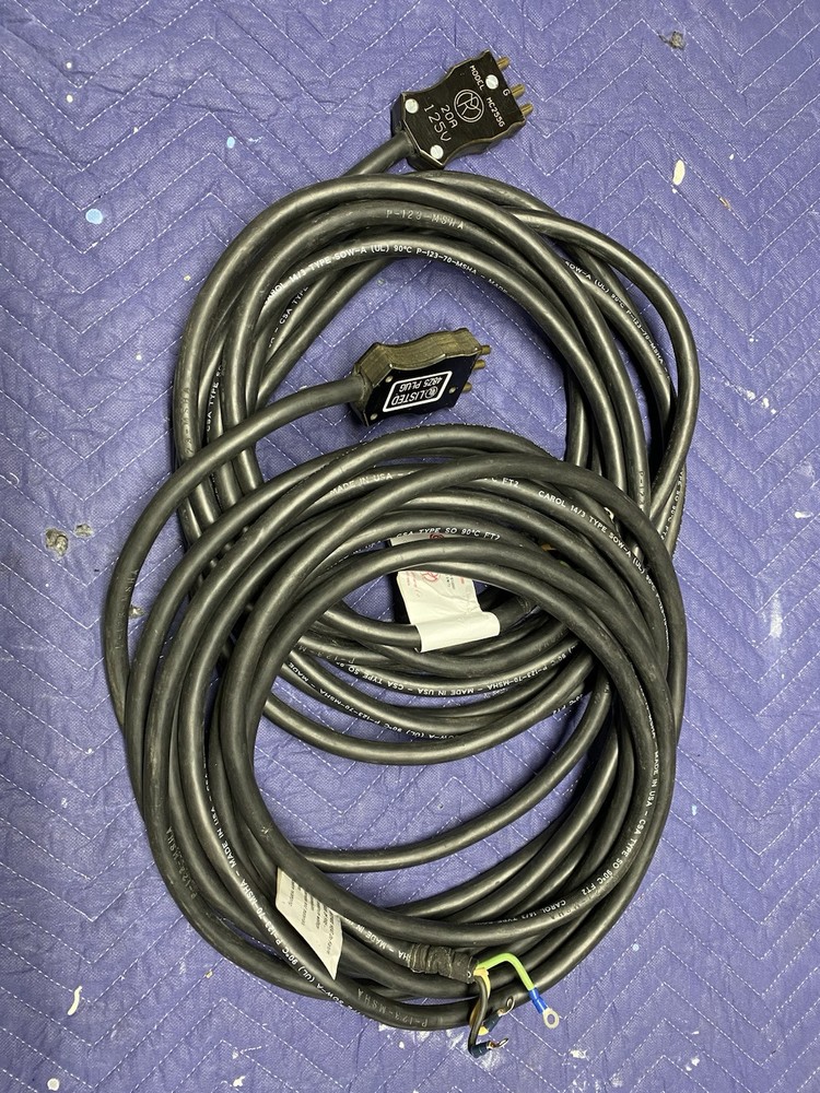 Two 20 amp / 125v Stage Pin Cables | 10ft