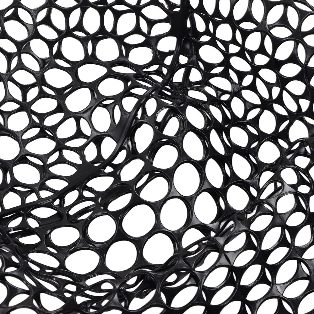 Fishing Net, 14.9in x 12.6in Black Rubber Replacement Fish Nets, Deepened Sof...
