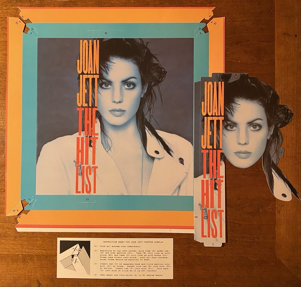 JOAN JETT The Hit List 1990 US PROMO Only Store DISPLAY (Unused) Runaways