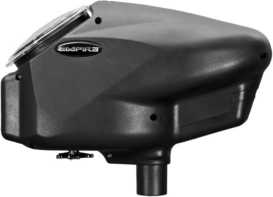 High-Performance Electronic Paintball Loader Matte Black 180ct Sound-Activated