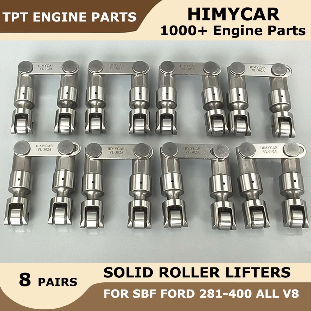 SBF FORD PRO RACING SOLID/MECHANICAL ROLLER LIFTERS TAPPETS + VERTICAL LINK BAR