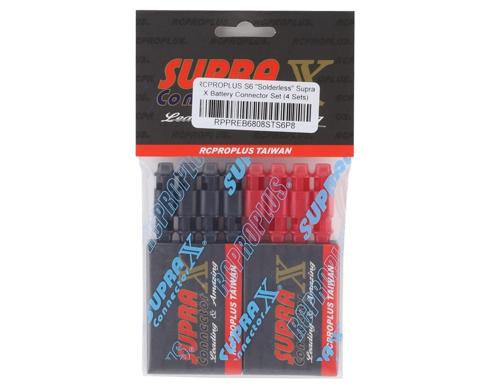 RCPROPLUS S6 "Solderless" Supra X Battery Connector Set (4 Sets)