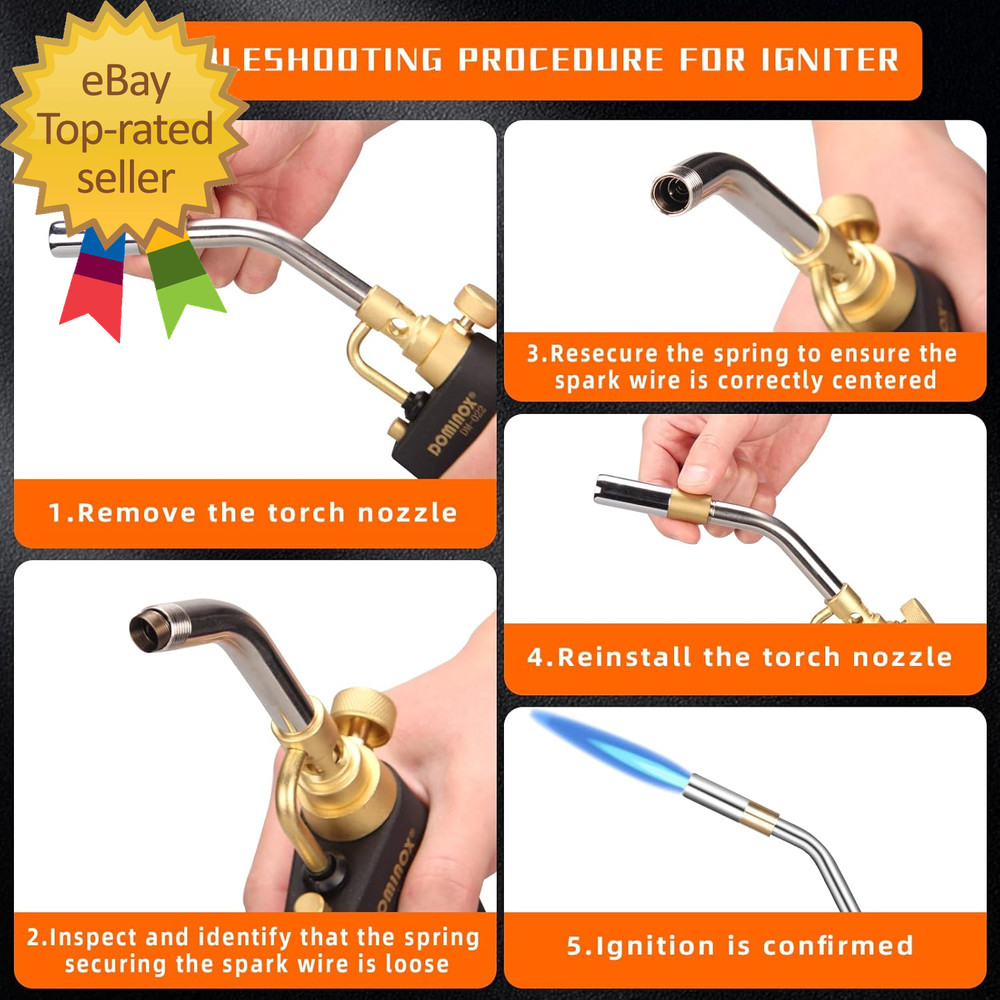 Propane Torch Head High Intensity Torch Head Trigger Start Gas Torch Map Gas
