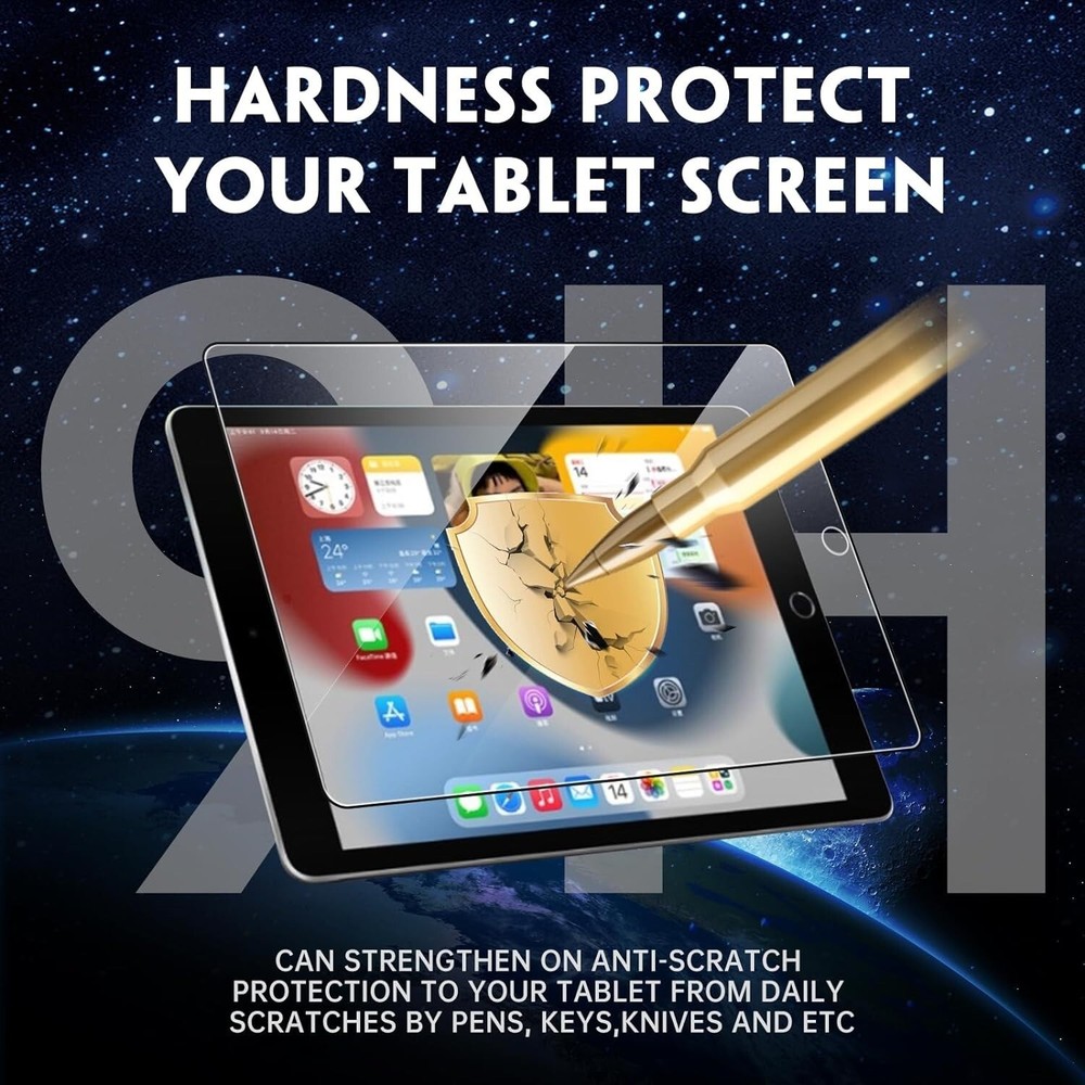 2 Pack Screen Protector for Ipad 9Th 8Th 7Th Gen 10.2 Inch Model A2602 A2197, Te