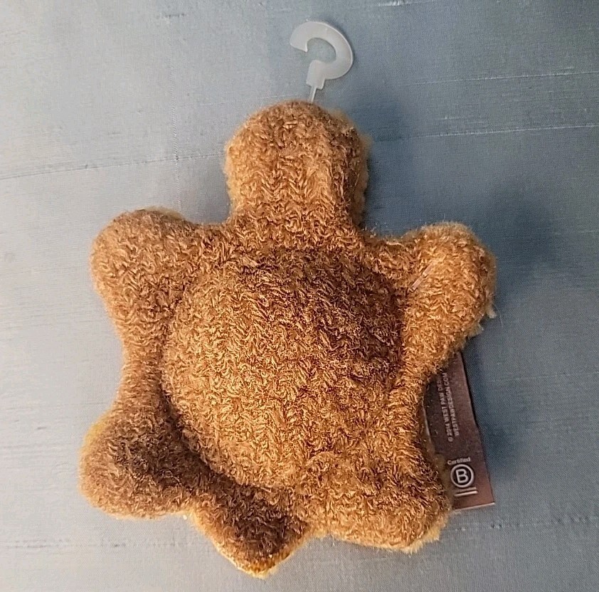 West Paw Small Tiny Turtle Yellow Squeaky Dog Toy