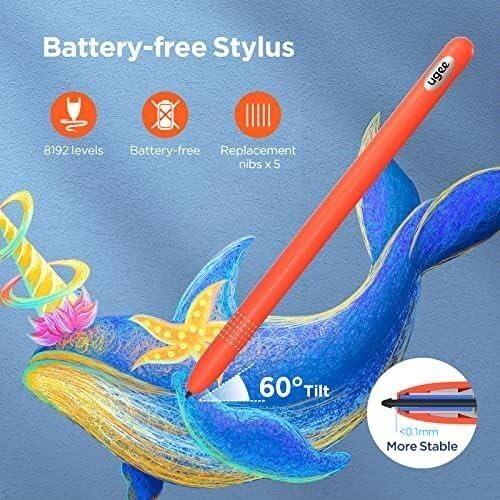 NEW, Bluetooth Drawing Tablet Digital Drawing Sketching 8” #TA11724-53