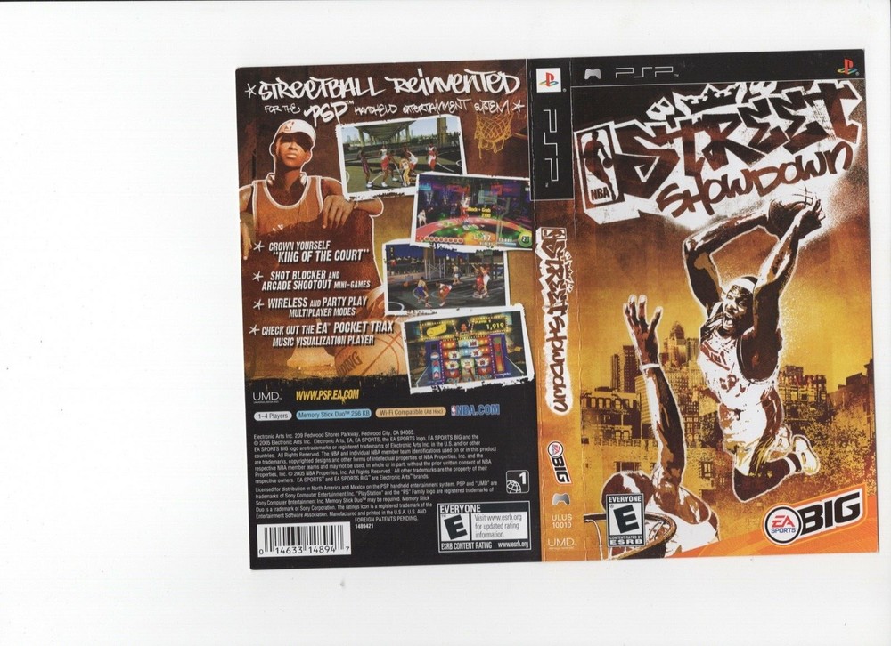 NBA Street Showdown PSP ARTWORK ONLY Authentic