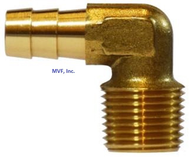 Hose Barb Elbow 90° for 3/8" ID HOSE X 3/8" Male NPT Brass Fuel Fitting HBT1-6