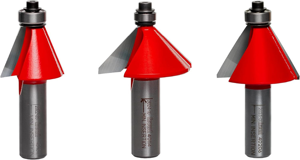89-250 3Piece Chamfer Bit Set, Multi, One Size
