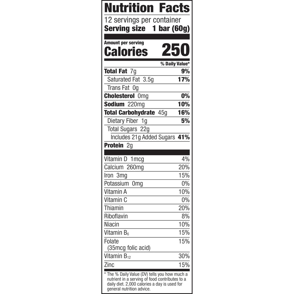 Breakfast Cereal Treat Bars, Snack Bars, 12 ct