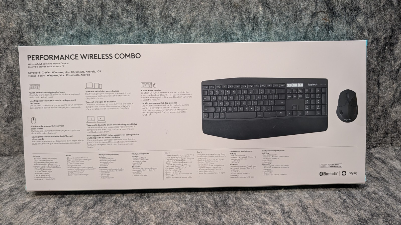Logitech MK850 Performance Wireless Keyboard Mouse Combo Unifying USB K850 M720