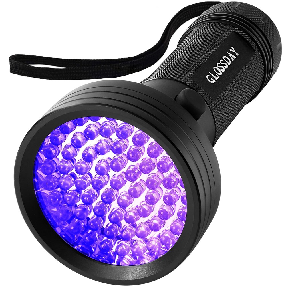 GLOSSDAY Blacklight Flashlight 68 LED UV Flash Light,Ultraviolet 68LED, Black