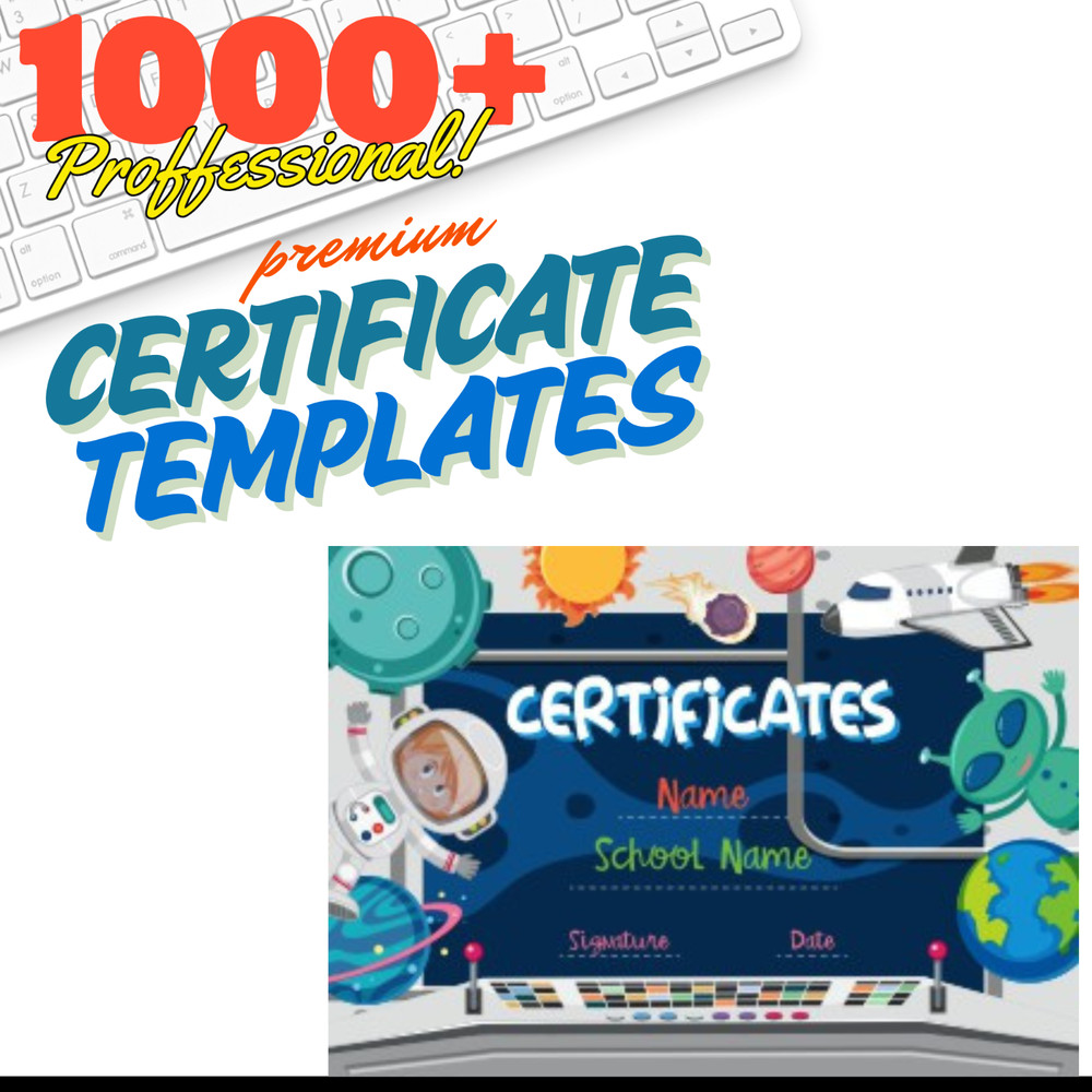 Professional Certificate Templates Designs Bundle 1000+ Vectors Fully Editable