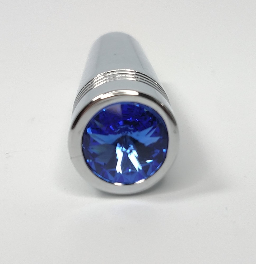 (1) Blue Crystal Chrome Toggle Switch Extension for Freightliner 2-1/4" Long