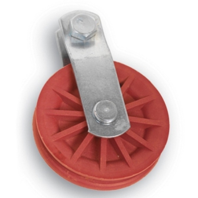 3-1/2" Red Nylon Composite Pulleys  (Qty 10)