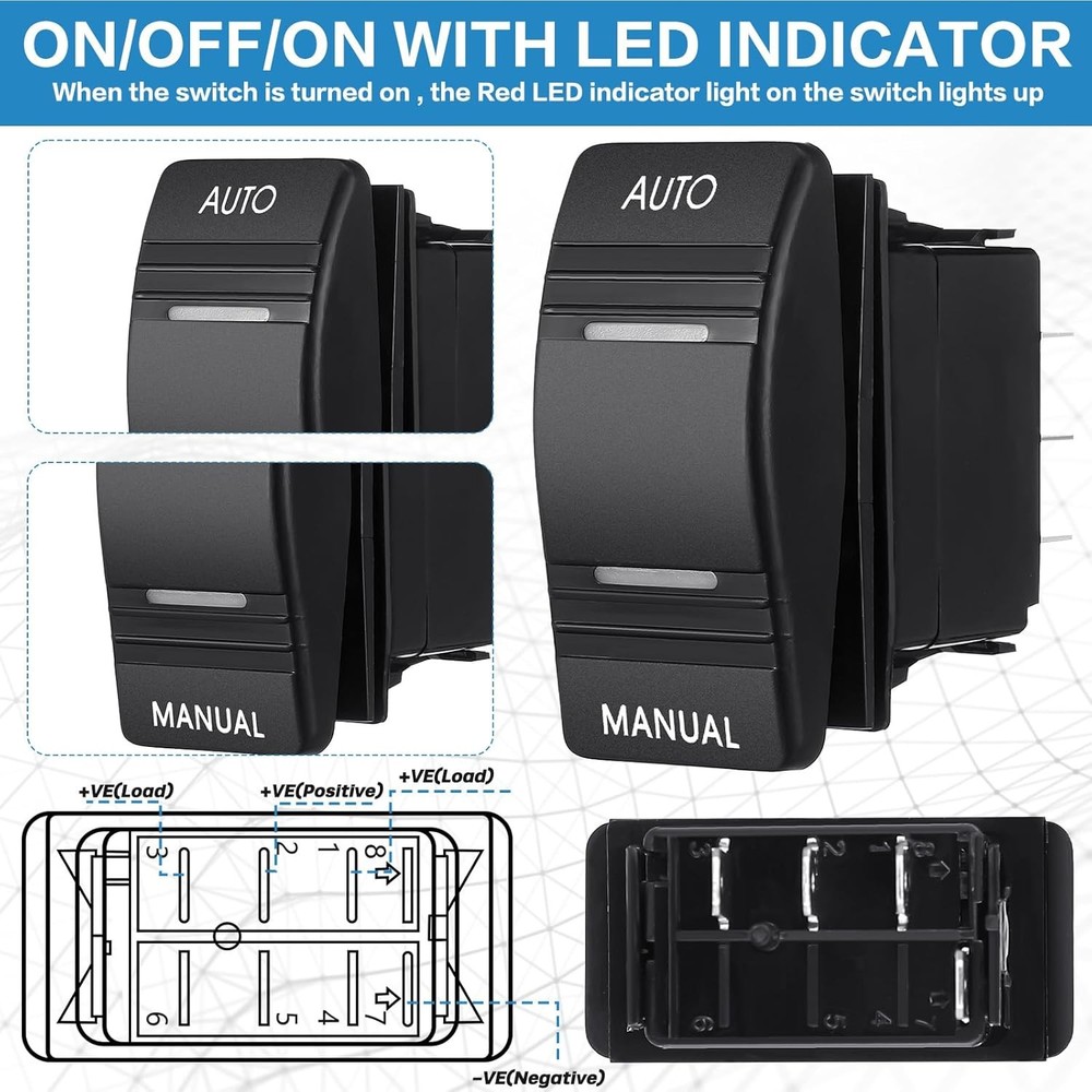 Automatic Bilge Pump Boat 12v 24v 3 Way Switch Panel with...