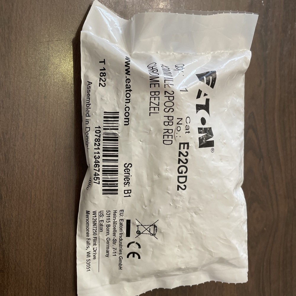 SEALED NEW EATON E22GD2 2 POS PUSH-PULL 40mm RED ILLUMINATION