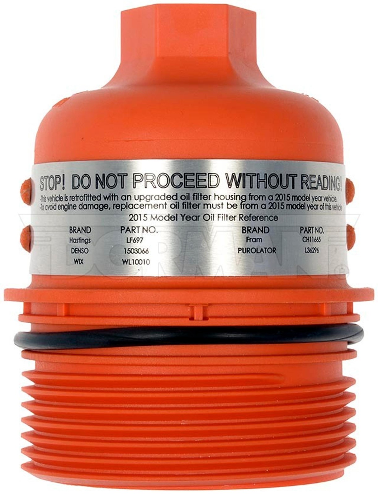 Dorman 926-959 Upgraded Aluminum Engine Oil Filter Housing Oil Cooler And Filter