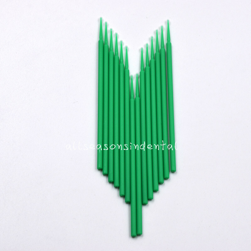 100 Pcs Dental Micro Brush Disposable Materials Tooth Applicators Medium 2.0mm