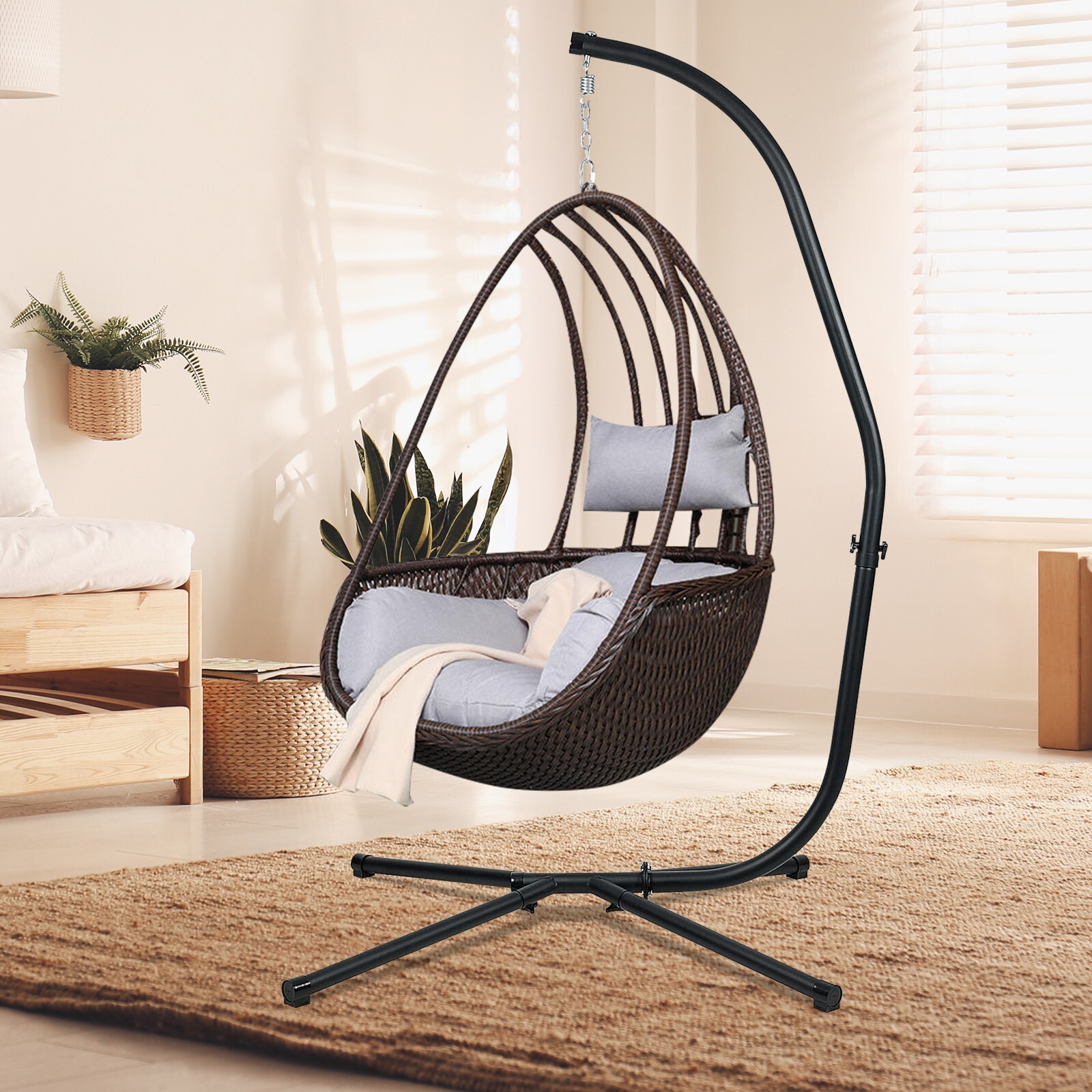 Aoodor Hammock C Stand (Only) Solid Steel Construction For Hanging Swing Chair