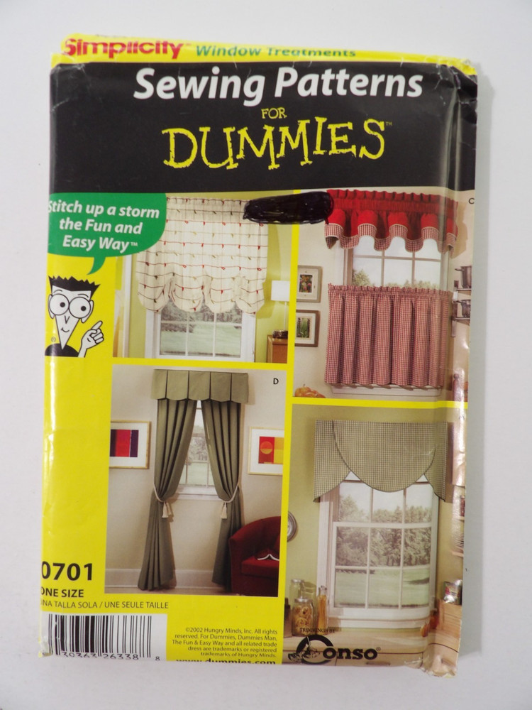 Simplicity 0701 Window Treatments Curtains & Drapes 4/Variations Uncut Pattern