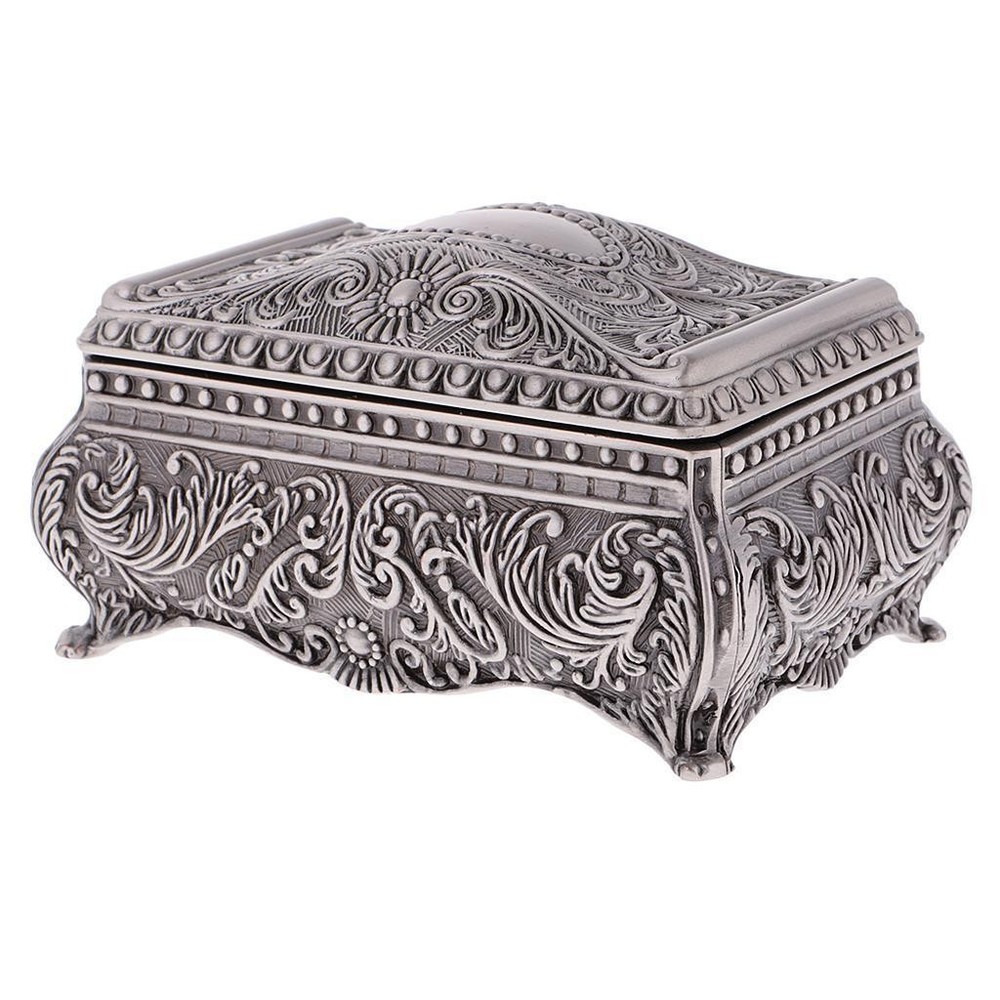 Velvet Interior Jewelry Box Container Rectangle Shape with