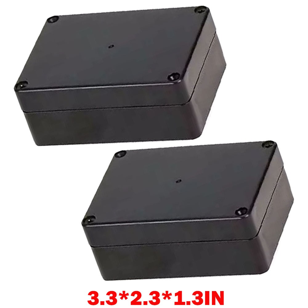 2PC Waterproof Black Plastic Project Enclosure DIY Electrical Junction Boxes NEW
