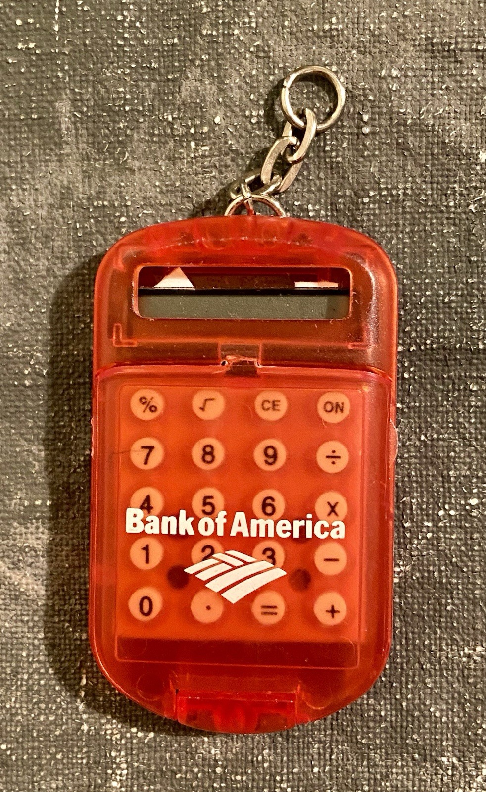 Bank Of America Promo keychain Charm Rare! Calculator (Non-Working)