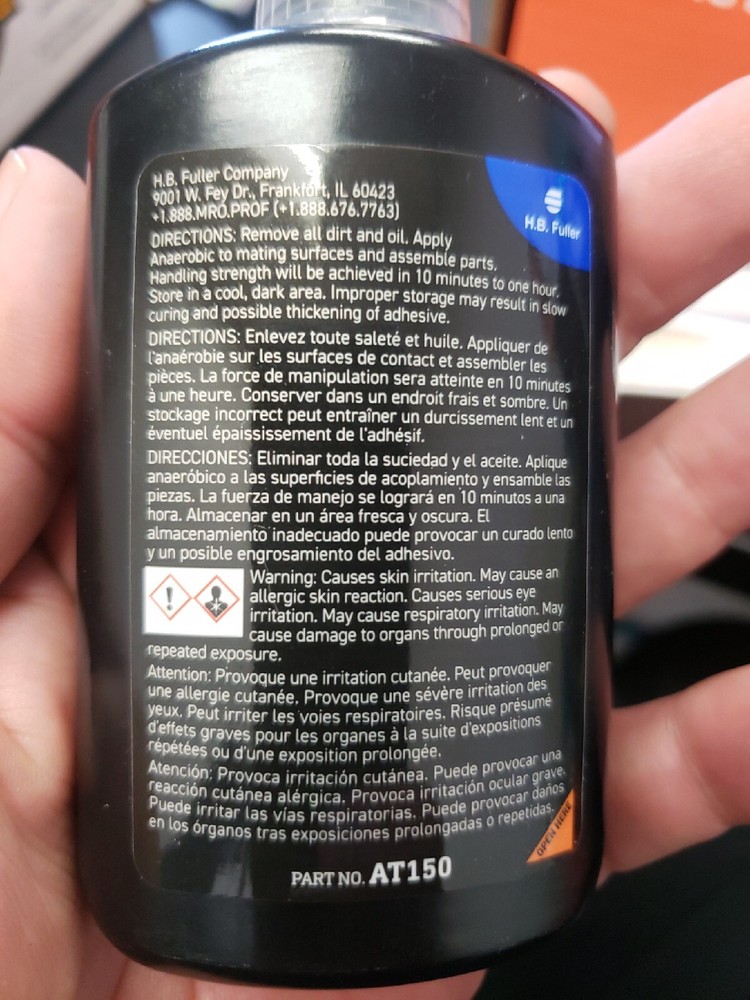 Gorilla Pro® AT150 High Strength Red Threadlocker 50ml bottle