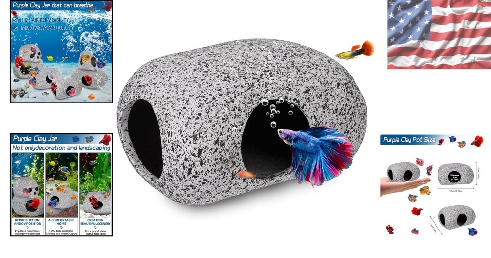 Small Fish Tank Accessories: Betta Cave Hiding Spots - Environmentally Friendly