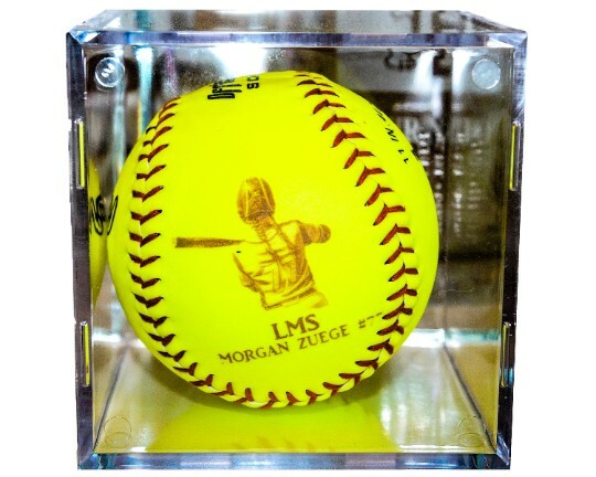 Laser engraved softball