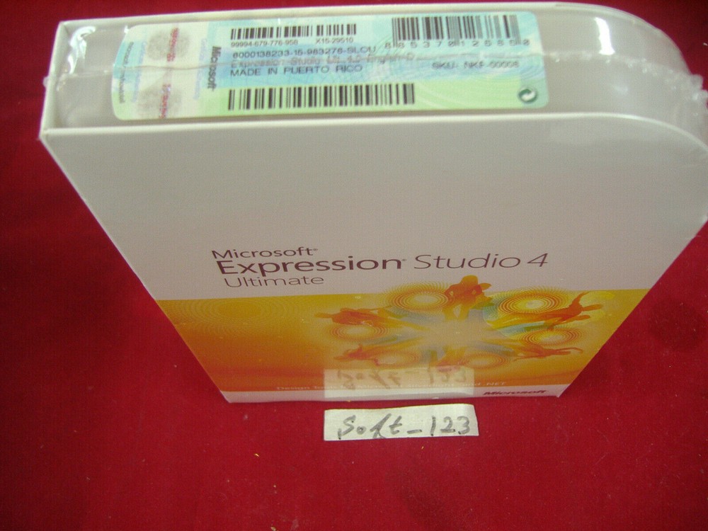 MS Microsoft Expression Studio 4 Ultimate Full English Retail DVD Version=SEALED