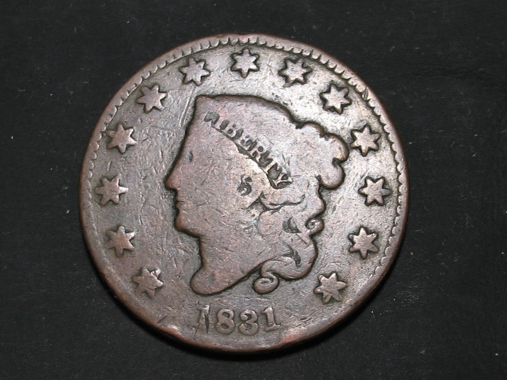 1831 LARGE CENT * CORONET HEAD * FREE SHIPPING