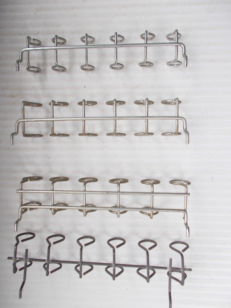 Vtg Set of 4 Pegboard Multi Tool Utility Hook Accessory Holders