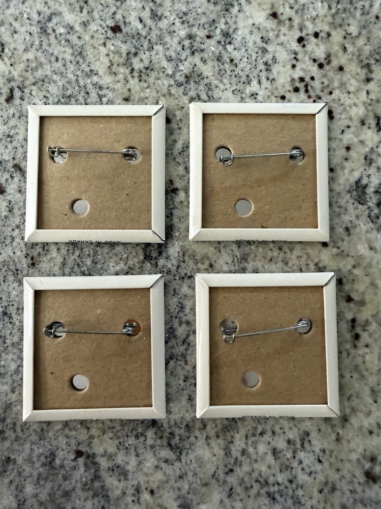 KISS 1981 CANADA LARGE BUTTON SET 4 GENE PAUL ACE PETER AUCOIN VINTAGE MEGA RARE