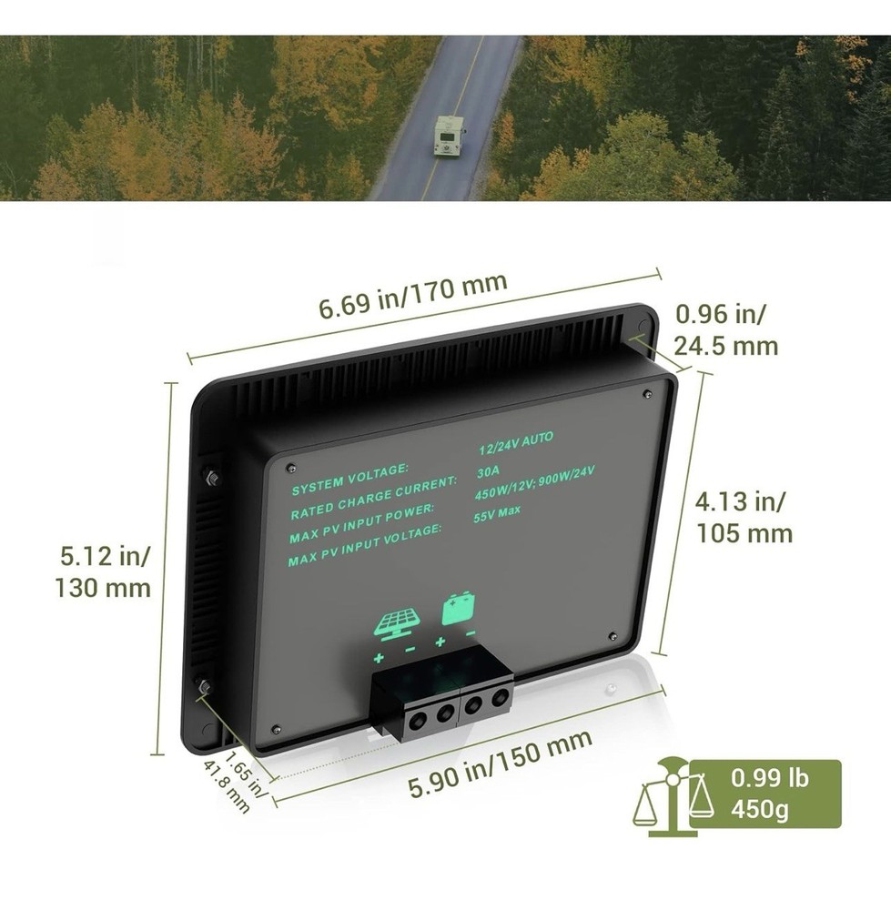 HQST 30A PWM Solar Charge Controller