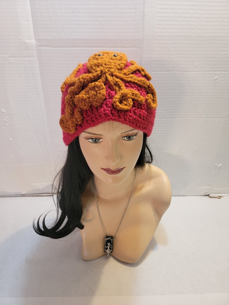Handmade Crochet Octopus Beanie Hat