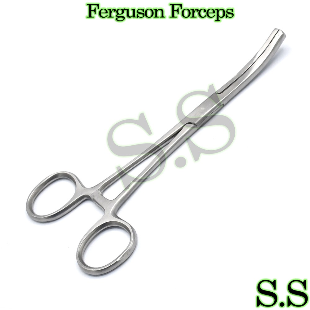 Ferguson Angiotribe Forceps 7.5" Curved Veterinary Surgical Instruments