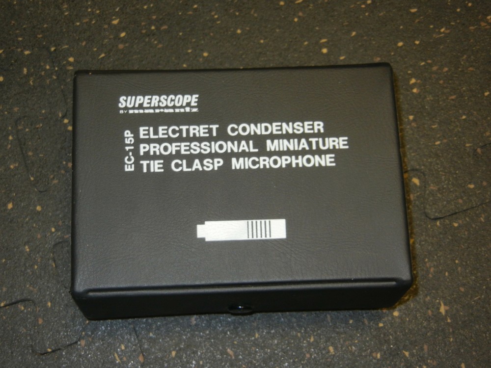 Superscope EC-15P Electret  Professional Miniature Tie Clasp Microphone