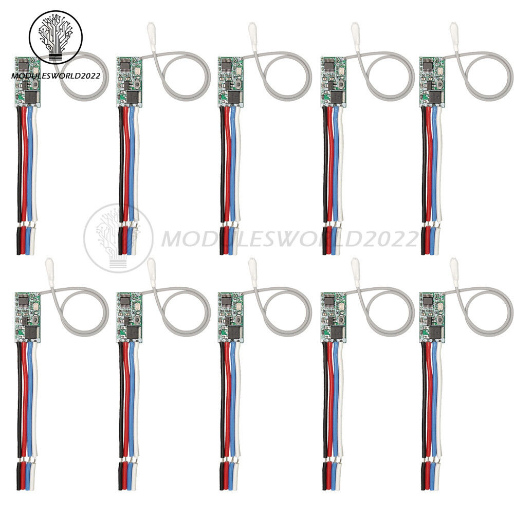1-10pc DC3.6V-24V 433Mhz Relay Wireless RF Remote Control Switch Receiver Module