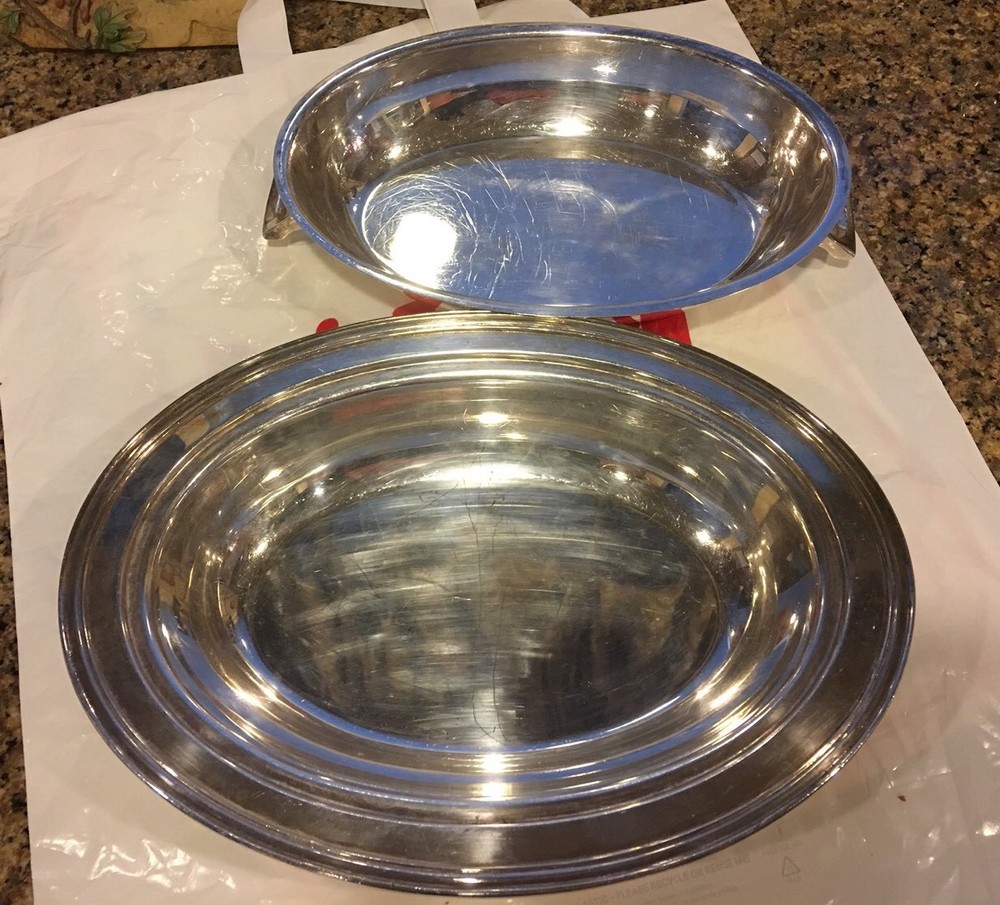 VINTAGE CRESCENT SILVERWARE CO. SILVERPLATE COVERED VEGETABLE SERVING DISH