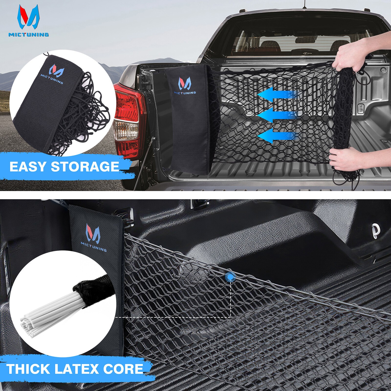 Truck Bed Cargo Net Truck Bed Storage Net Organizer Envelope Cargo Net Elastic