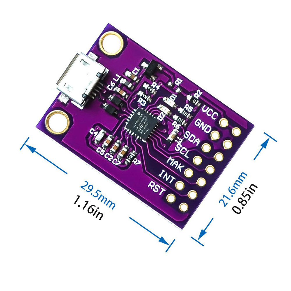 2x CP2112 Debug Board USB to SMBus I2C Communication Module 2.0 MicroUSB
