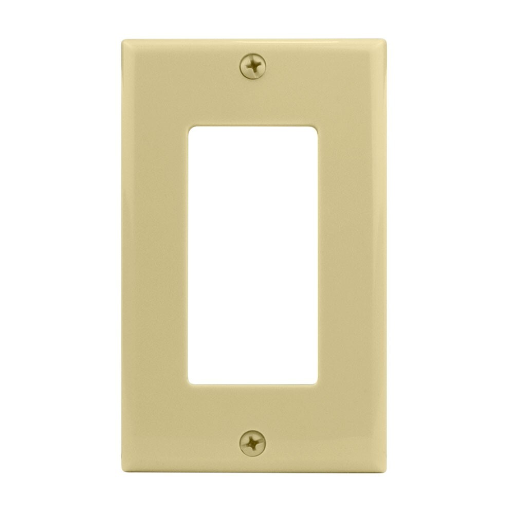 Construct Pro Decorative Single Gang Wall Plate (Color: Ivory)