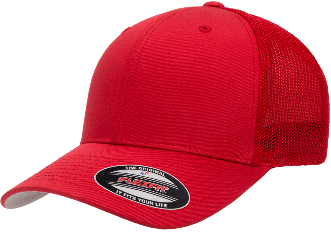 Flexfit Trucker Hat 6511 Fitted Mesh Baseball Cap Plain Blank Flex Fit OSFM