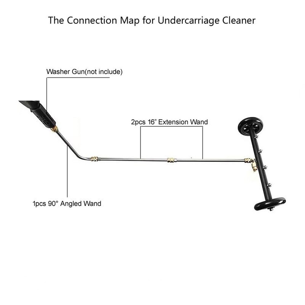 2-in-1 16" Dual-Function Undercarriage Pressure Washer Cleaner, Surface Clean...