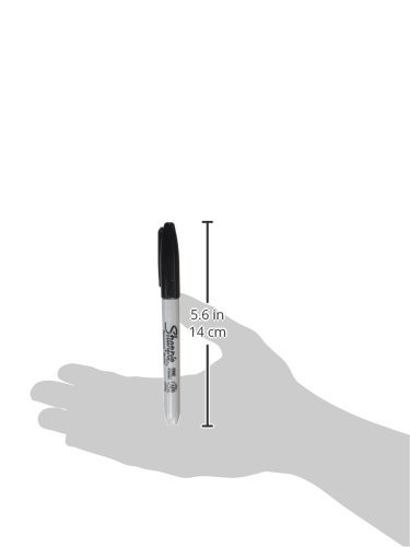 Permanent Markers Fine Point Black 12 Count Set